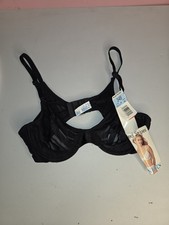 Vintage Warners Bra 34b Naked Stripe Comfort Underwire Style 2513 Black