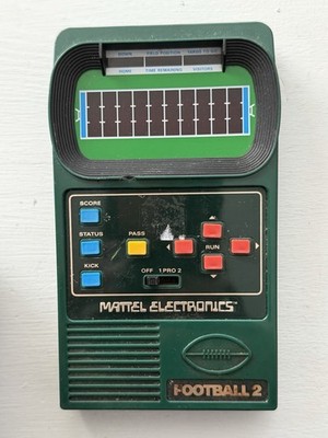 Vintage Mattel Electronics Football 2 Game With Sound Green Tested Works 1978