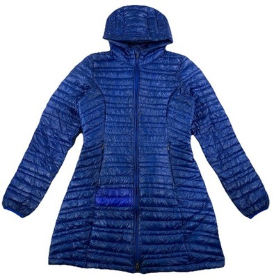 Patagonia Ultralight Fiona Down Parka Jacket Women's Small Hooded Viking Blue