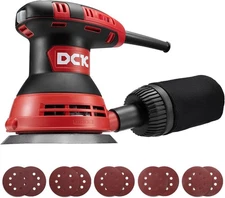 DCK Random Orbital Sander, 3.0 AMP Corded Palm Sander, 6 Speeds Max 12,000 OPM