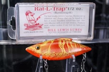 IN BOX- rt50 Bill Lewis Rat-L-Trap Nat Orange Crawdad Lipless Crankbait RARE COL