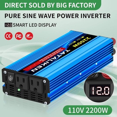 Wechselrichter 1000W 12V DC auf 110V AC reiner Sinus Wandler