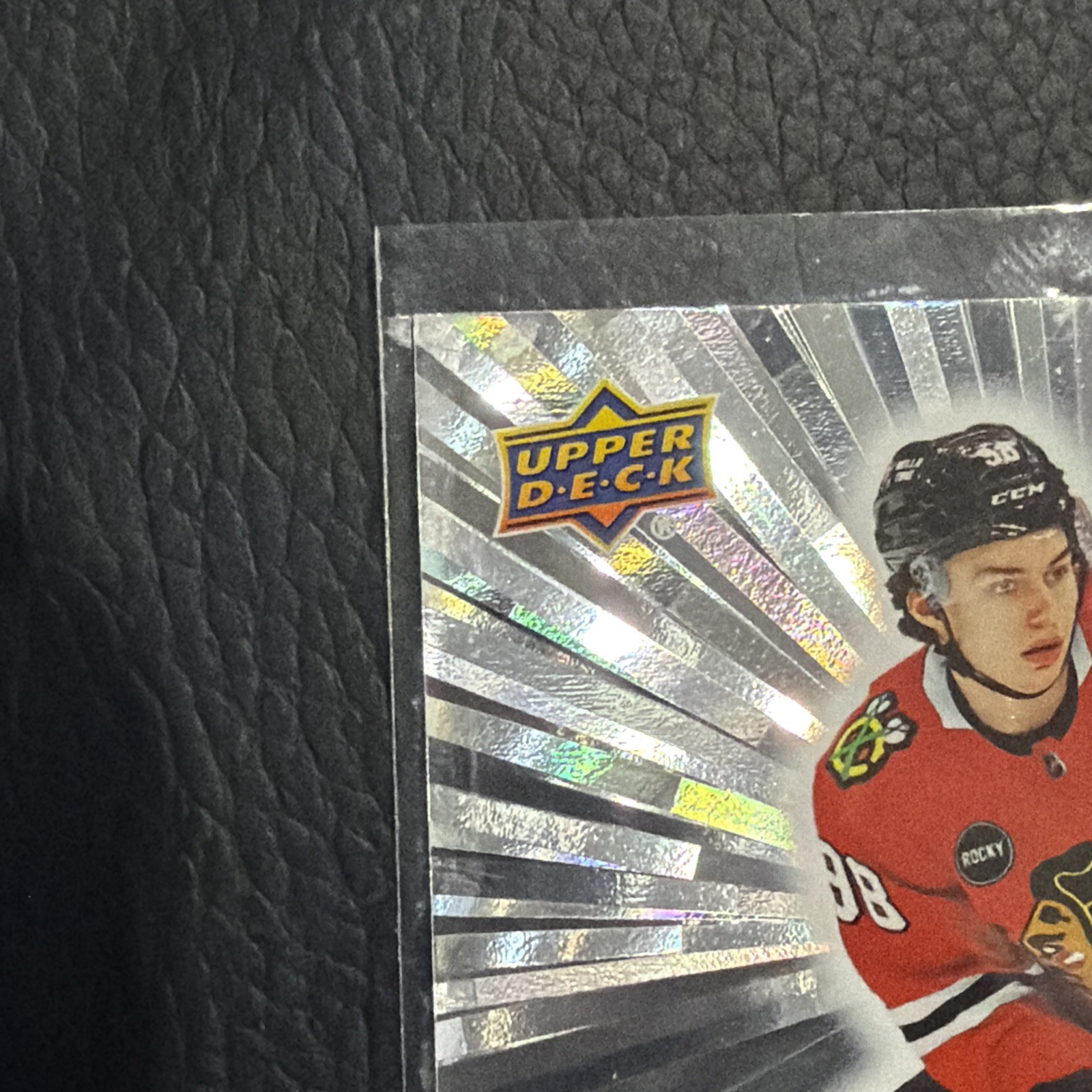 2023-24 Upper Deck Series 2 Hockey Outburst Silver #451 Connor Bedard Young Guns view 5