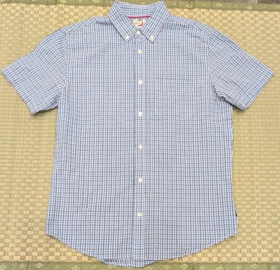 Relwen Highland Blues 100% Cotton Short Sleeve Shirt Men's Size Large