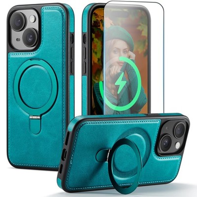 CHEEWADA Compatible with iPhone 15 Plus Case 15 - 6.7'', Green 