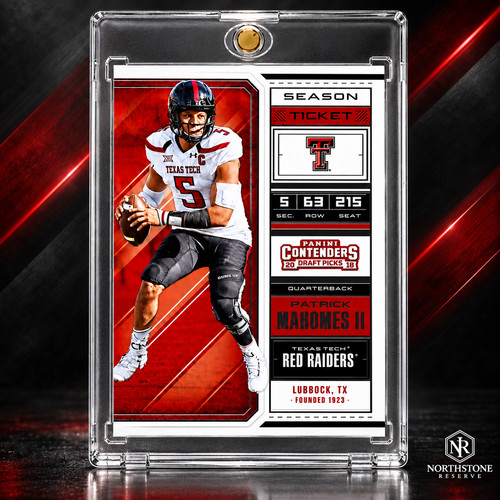Patrick Mahomes 2018 PANINI ROOKIE TICKET RARE CHIEFS MVP MINT INVESTMENT CARD