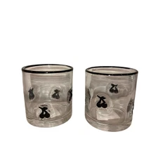 NEW Anthropologie Dupe black cherry Icon Juice Glass Whiskey Cups Viral SET OF 4