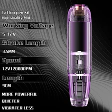 Complete Rechargeable Precise Smooth Lightweight Tattoo Machine Kit Complete Set