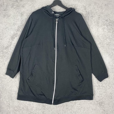 womens clothing womens longline black hoodie