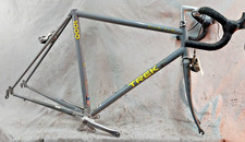 92' Trek 1000 Road Bike Frame Set Medium 56cm Shimano 105 Sakae EX USA Made Gray