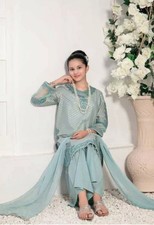 Pakistani Indian Salwar Kameez Kids Gharara Suit Wedding Party Wear Eid Dress