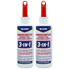 Beacon Adhesives 3-in-1 Advanced Craft Glue 118.56 ml, Dries Crystal Clear (Pac