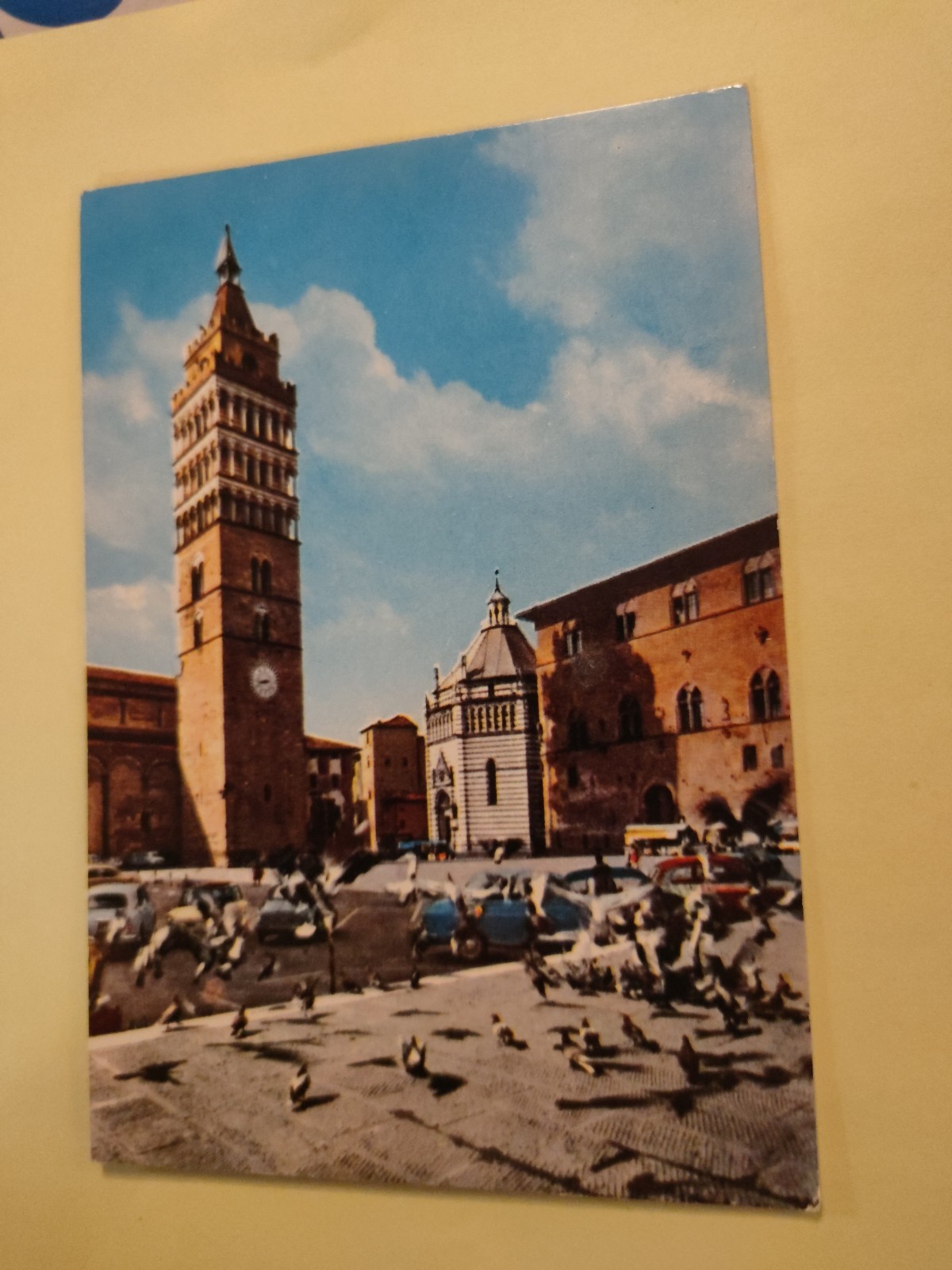 PISTOIA  - IL CAMPANILE DEL DUOMO CARTOLINA A COLORI SCRITTA    - COLLEZIONE