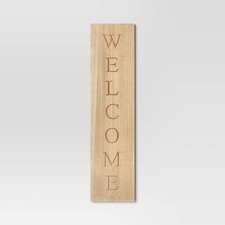 40"x10" Reversible Wood Leaner - Threshold: Farmhouse Style MDF Vertical