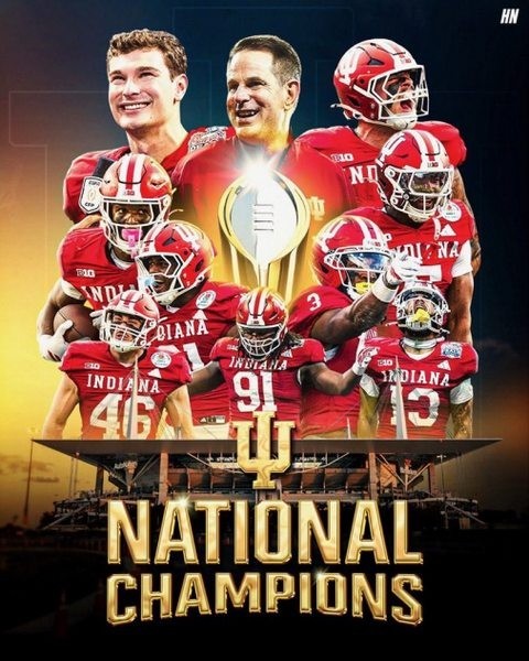 INDIANA HOOSIERS 2025 National Champions 8 x 10 Photo Print Man Cave Mendoza