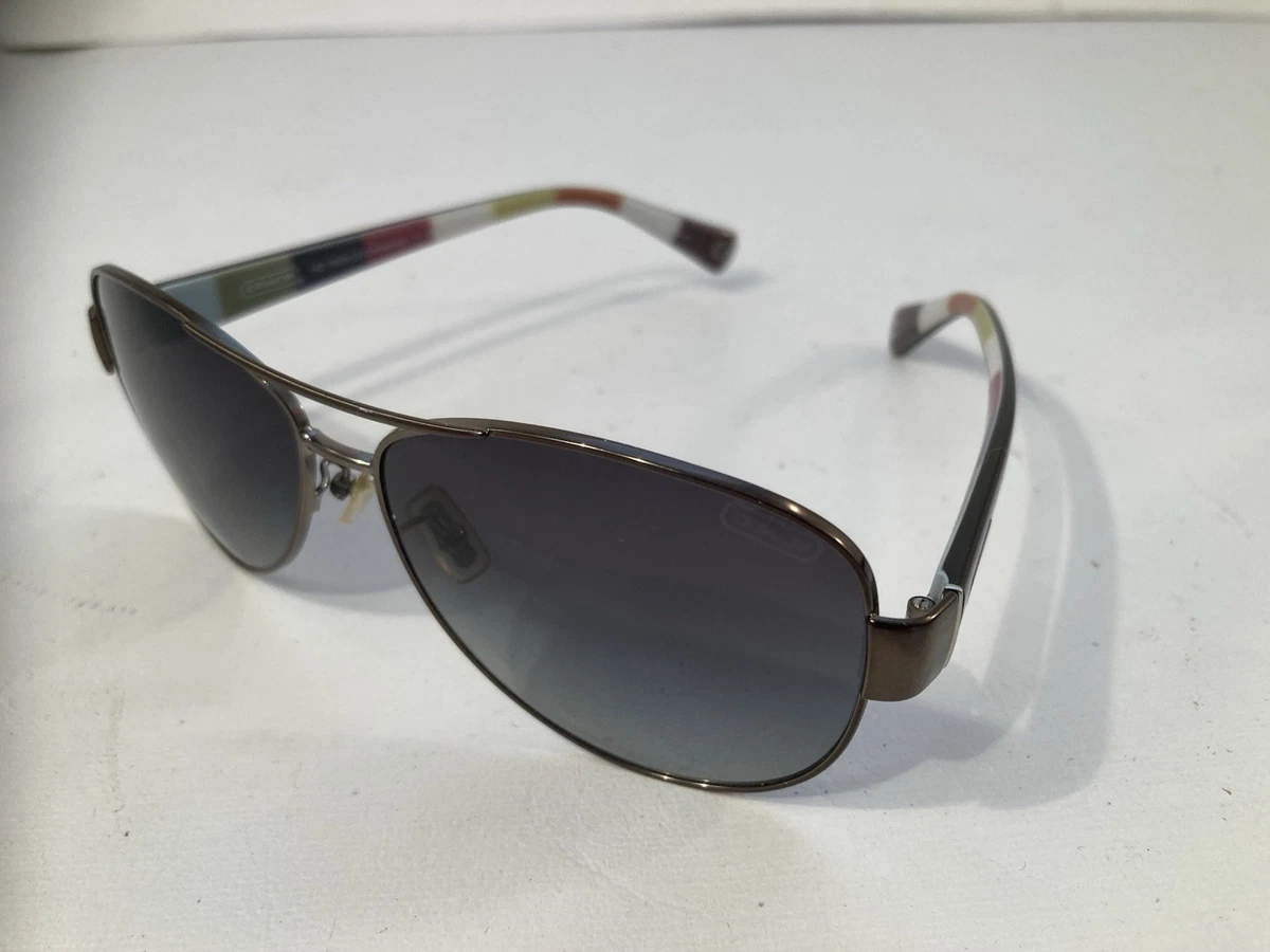 Coach Aviator Women\'s Sunglasses HC 7005B Black Silver Rhinestones L016 Reagan COACH REAGAN HC7005B DESIGNER GOLD/SPOTTY TORTOISE  main image 2