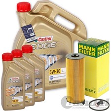 MANN ÖLFILTER+8L CASTROL 5w30 für AUDI A4 8E+A5 8T+A6 4F+Q7 4L+VW TOUAREG 7L