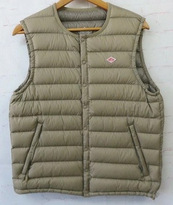 DANTON S Beige Nylon Crewneck Inner Down Vest DTA0026 Age 14+