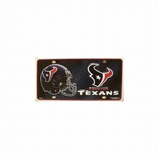 NFL Team License Plate Houston Texans, Blue/Red NEW