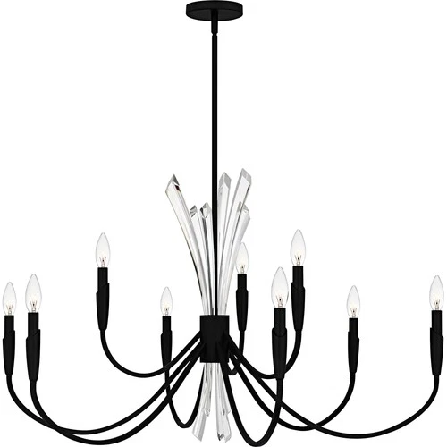 Quoizel CCY5040 Cecily 9 Light 40"W Crystal Candle Style - Black - Picture 10 of 12