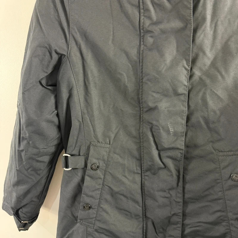 vintage henri lloyd black fishtail parka jacket womens small image 3