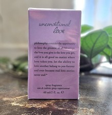 Philosophy Unconditional Love Eau de Toilette Spray 2 oz/60mL NIB SEALED 