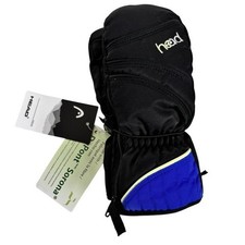 NWT Head Toddler Winter Black Mittens with Blue Highlights Gloves Size XS 2T-4T