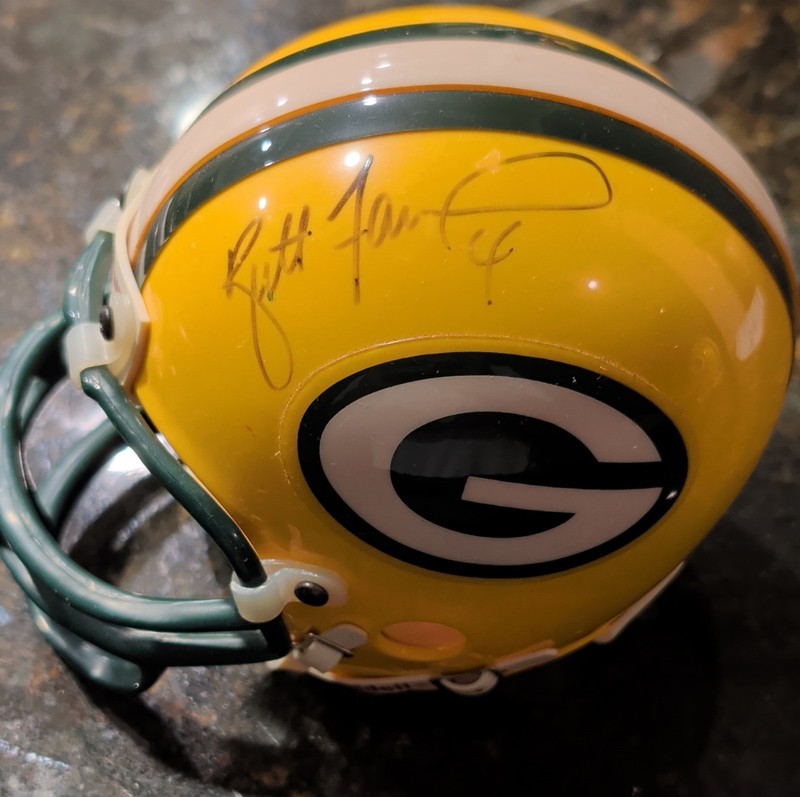 Brett Favre Signed Football Mini Helmet