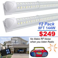 8Ft Led Shop Light Daylight Fixture Led Ceiling Lights Garage Lamp 6500K 144Watt