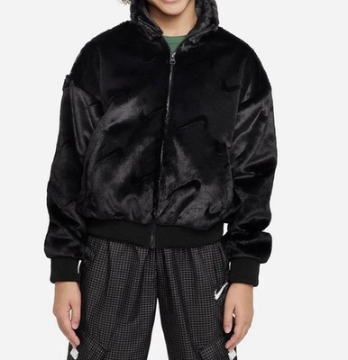 Nike Mädchen Nsw Trend Plüsch Fell Jacke. Nagelneu - Medium
