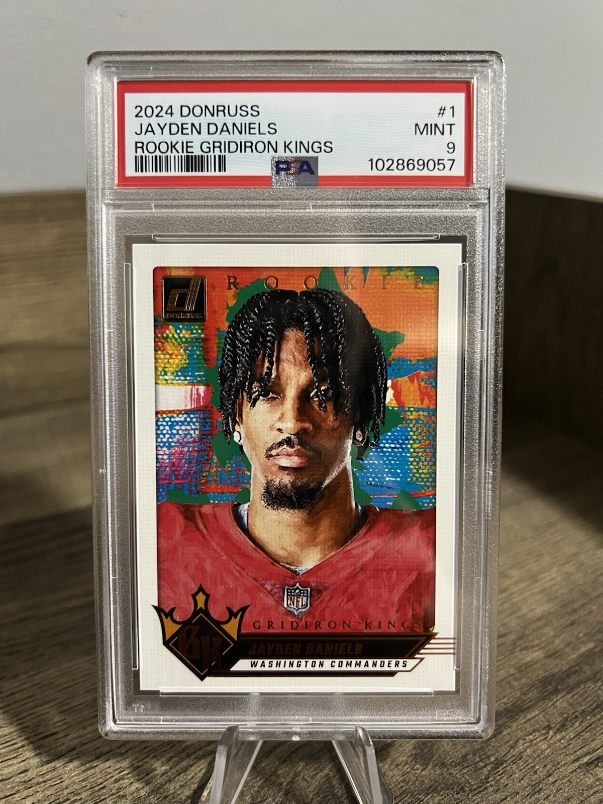 2024 Panini Donruss #1 Rookie Gridiron Kings Jayden Daniels (RC) PSA 9 MINT