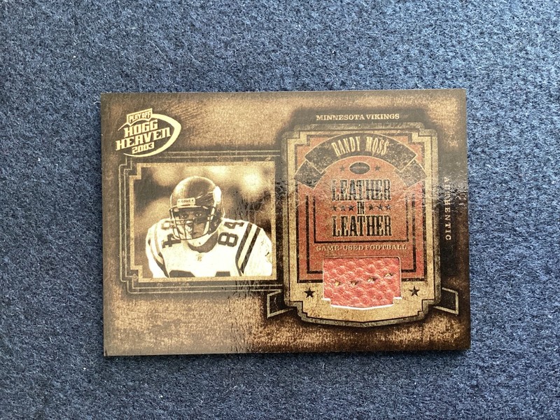 2003 Randy Moss Playoff Hogg Heaven Game Used Football #239/250 Minnesota Vikes