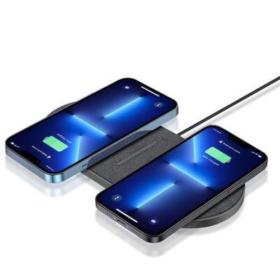 2in1 Dual 20W Wireless Charger Pad Charging Mat For iPhone 17 16 Pro Samsung S25