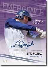ERIC JAGIELO 2013 Rize Rookie Autograph PURPLE BLANK BACK EMERGENCE Auto RC 1/1