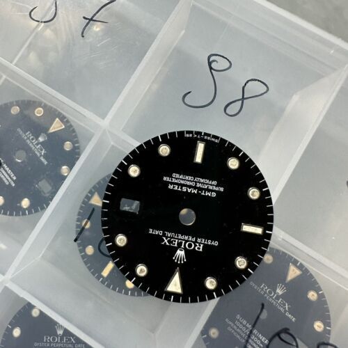 Rolex Cadran Gmt Master 1 16700 16750 Vintage Rare Cadran Noir - Photo 5 sur 5