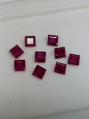 Nice Square Red Ruby ,  9= 1.16 ctw ,  US seller