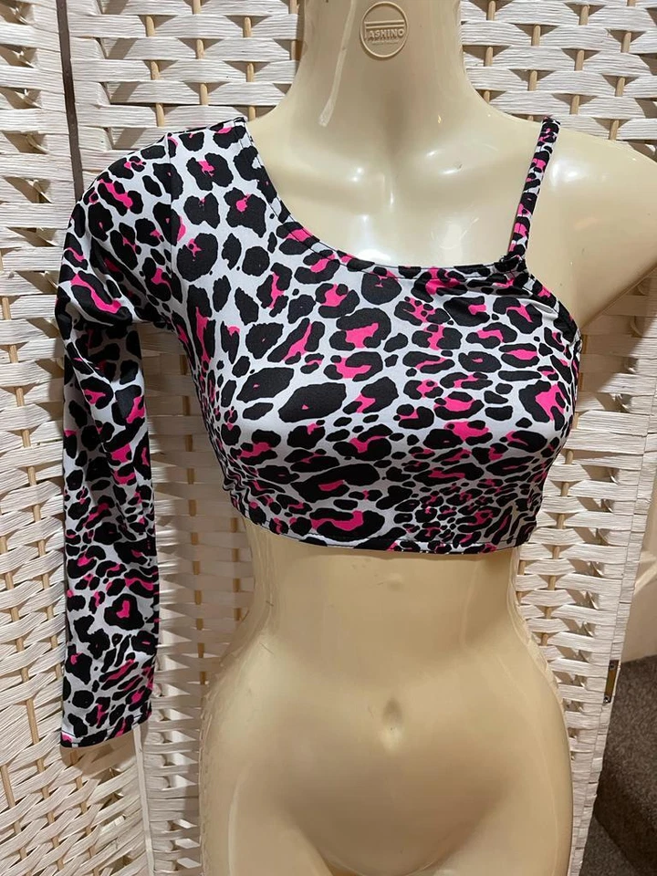 ASSORTED AGES DANCEWEAR ANIMAL PRINT BLACK PINK GYMNASTICS LEOTARDS DANCE, BOX 2 - Image 2 of 4