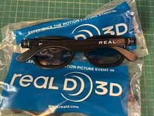 2 X Pairs Real D 3D Glasses Home Film TV Cinema black frame BRAND NEW SEALED