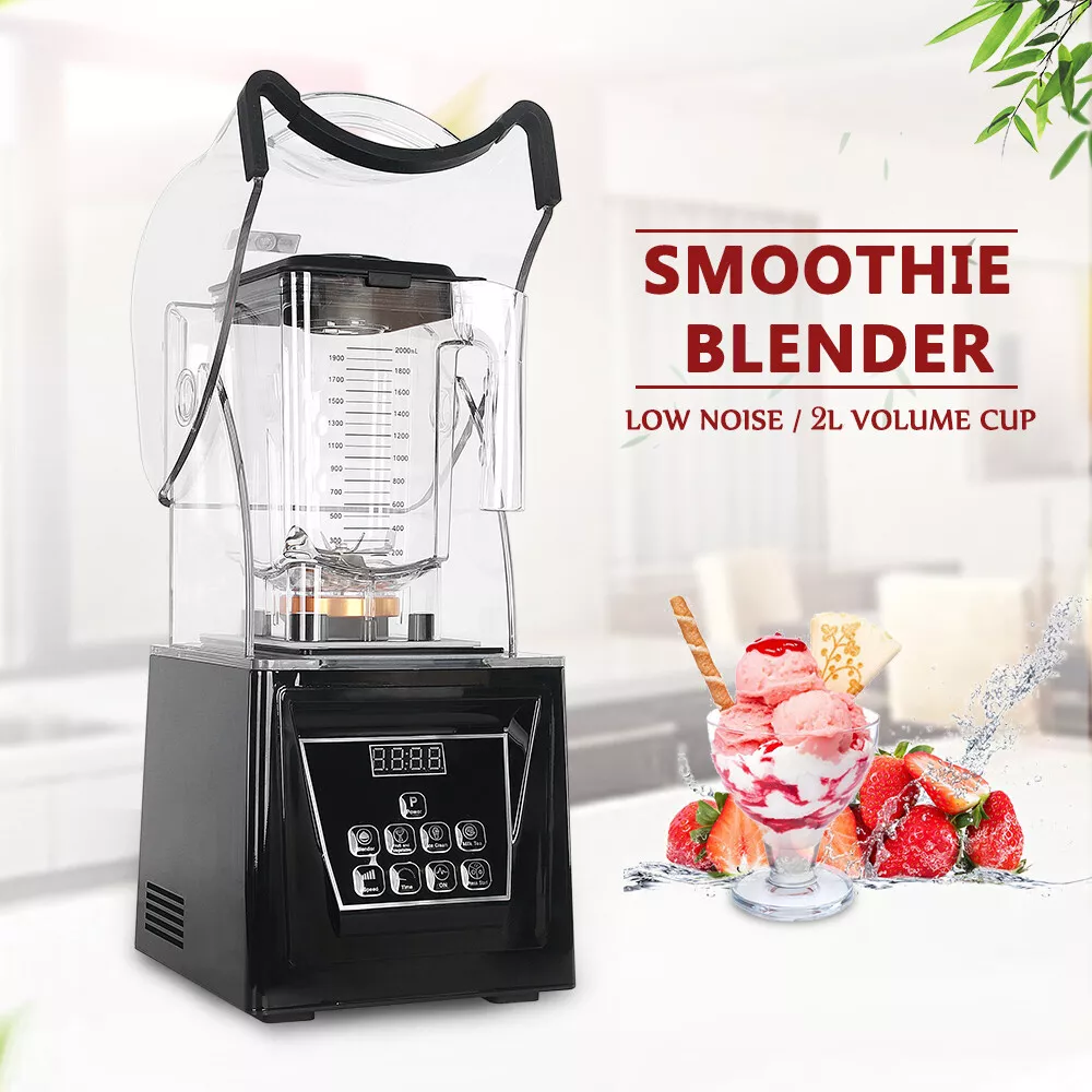 Commercial Smoothie Blender Ice maker Countertop Blenders 304 Stainless  Steel