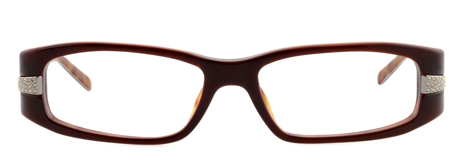 PRADA VPR12H 70I-1O1 51mm Brown on Havana Eyeglasses Frames Only Italy