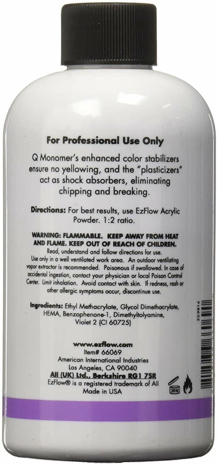 EZFlow EZ Flow Q Monomer False Nails, 7.6 Fluid Ounce  236ML- BRAND NEW - Image 2 of 2