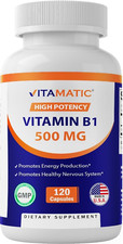 Vitamin B1 Thiamine 500Mg, 120 Capsules