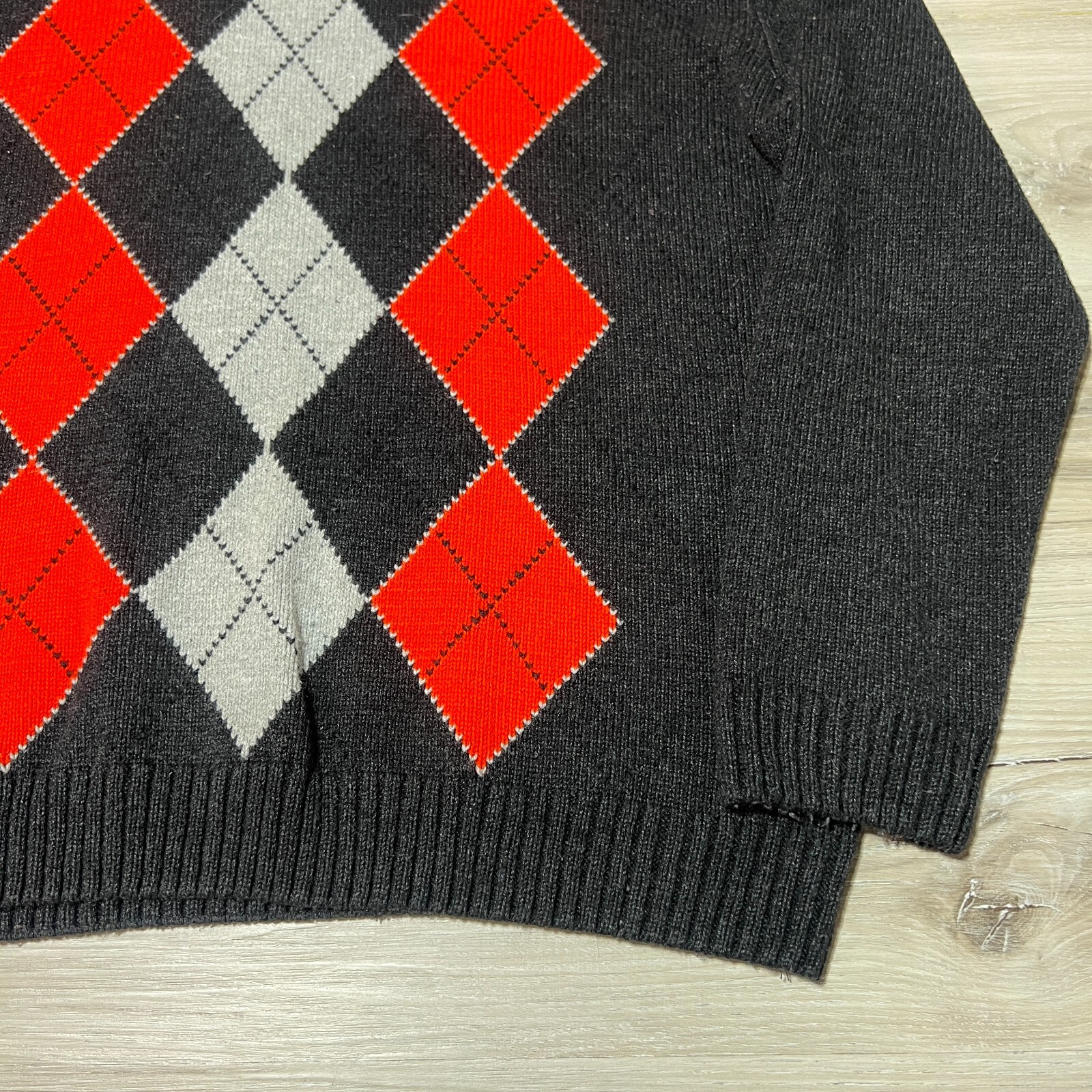 Vintage XG Xtreme Gear Grey Striped Pullover Baggy Sweater Y2K 90s Men