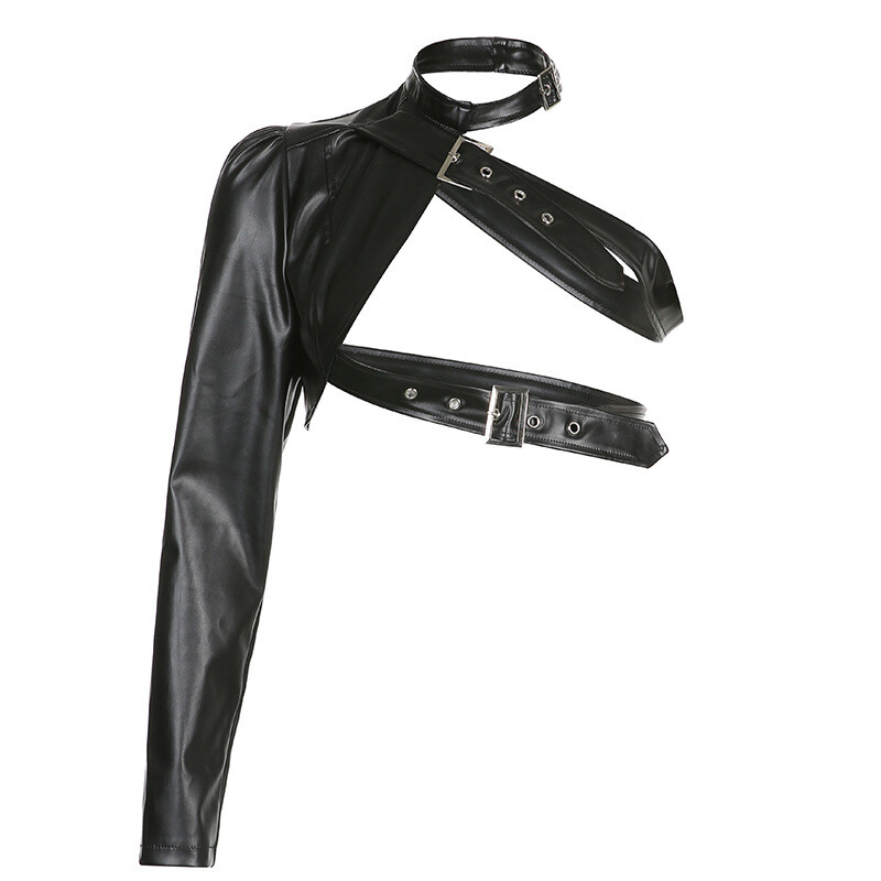 ウェア 0crypt punksX Punk Rave Spliced Irregular Seams Asymmetric Silhouette