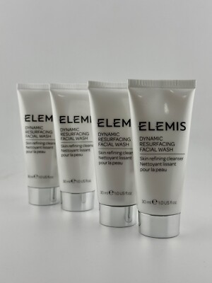 (4) Elemis Dynamic Resurfacing Facial Wash Skin Refining Cleanser 30 ml/1 fl oz