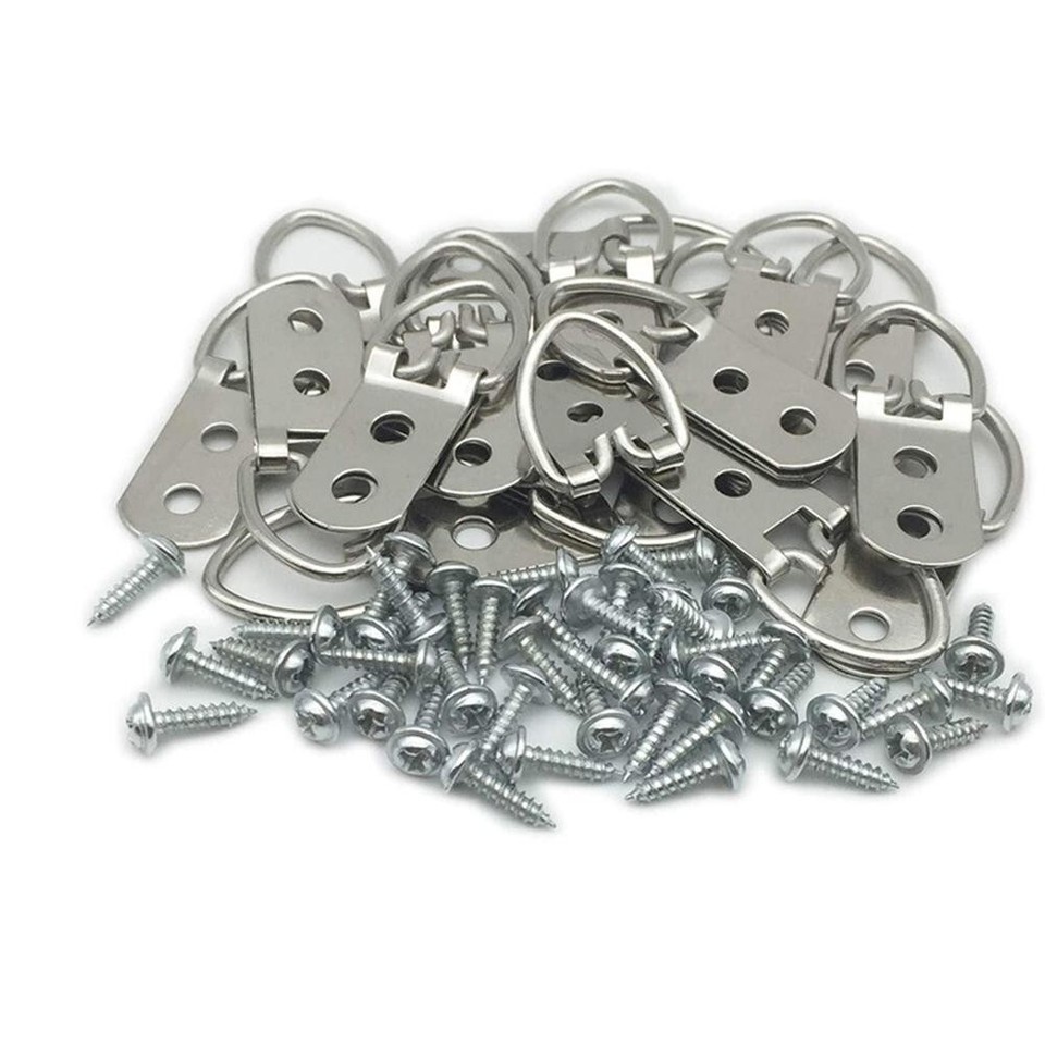 Complete D Ring Picture Hanging Kit 1050 Pieces for Various Frame Sizes