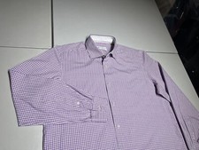 Robert Graham Shirt Men s 42 16.5 Purple Plaid Long Sleeve Button Up Cotton