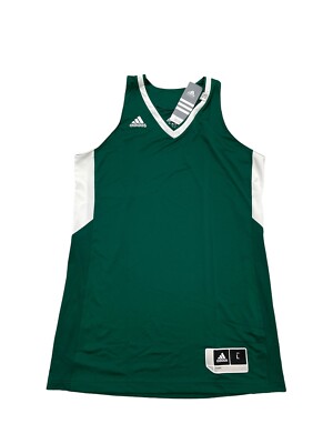 NWT Adidas Women's Basketball Team Jersey Tank Green Size L