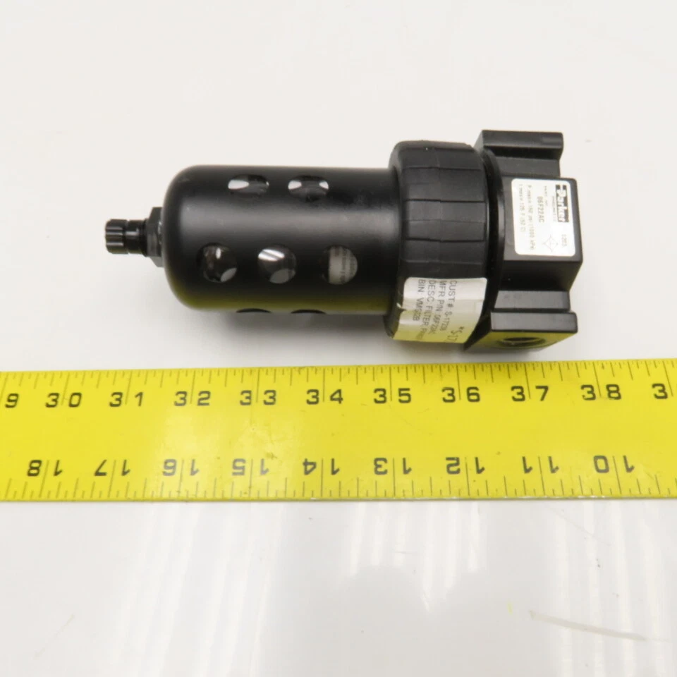 Parker 06F22AC 3/8" NPT Compressed Air Filter Assembly Manual Drain - Image 3 of 4