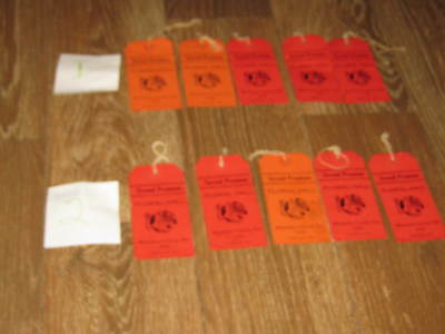 1940 Vintage Second Premium Floral Moniteau County Fair California MO 5 pc Tag